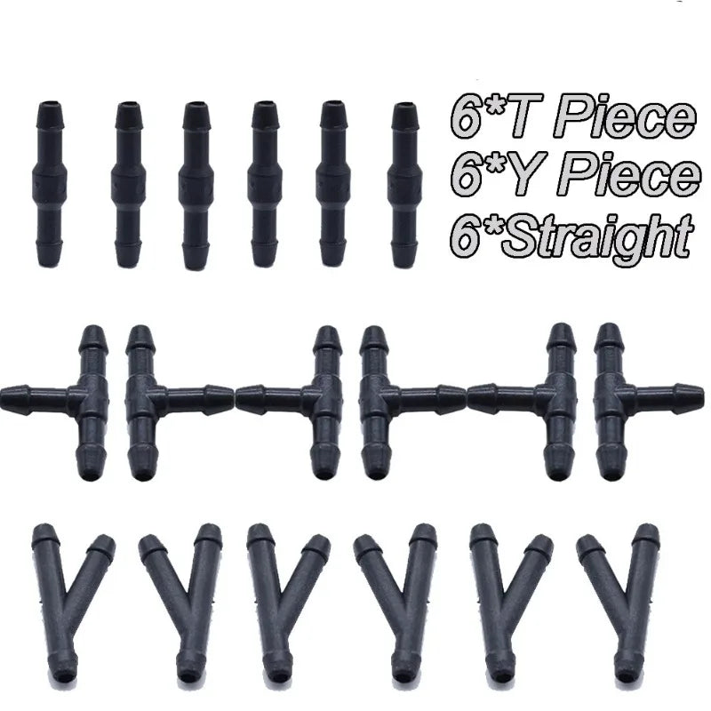 3 way windscreen washer hose connector set