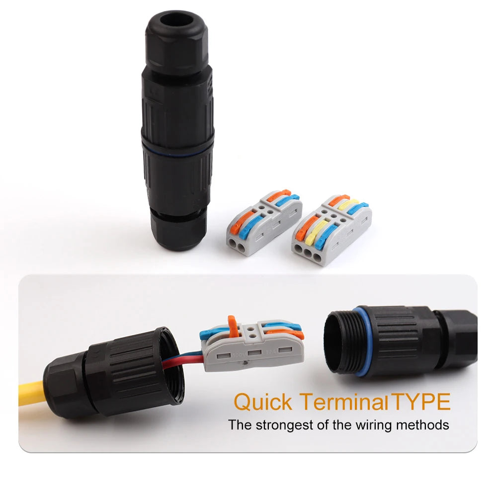 Outdoor 3-way junction box wire connector