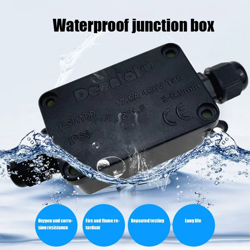 3 way outdoor waterproof junction box
