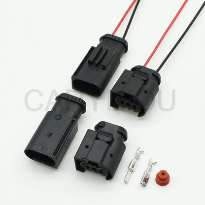 Waterproof structure of 3.5mm automotive sensor connector ensuring durability in wet environments