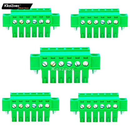 3.81mm 6 Pin Phoenix Type Connector Green