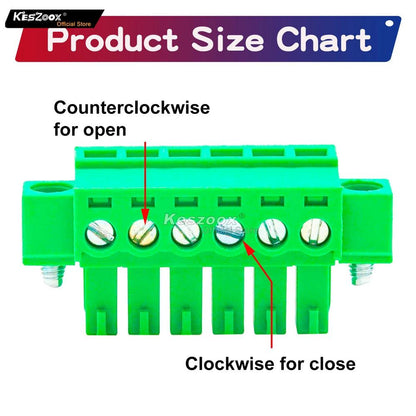 3.81mm 6 Pin Phoenix Type Connector Green #1