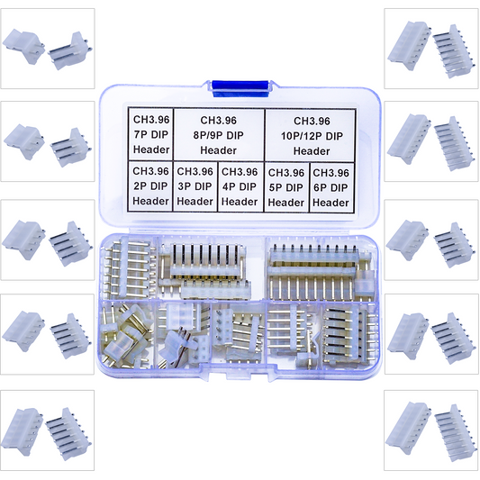 Assorted Molex MX3.96 DIP header connectors with 3.96mm pitch, suitable for board-to-wire assembly