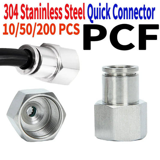 304 stainless steel quick-connect air hose fittings bsp 1/8 1/4 3/8 1/2 pneumatic pipe connectors corrosion resistant