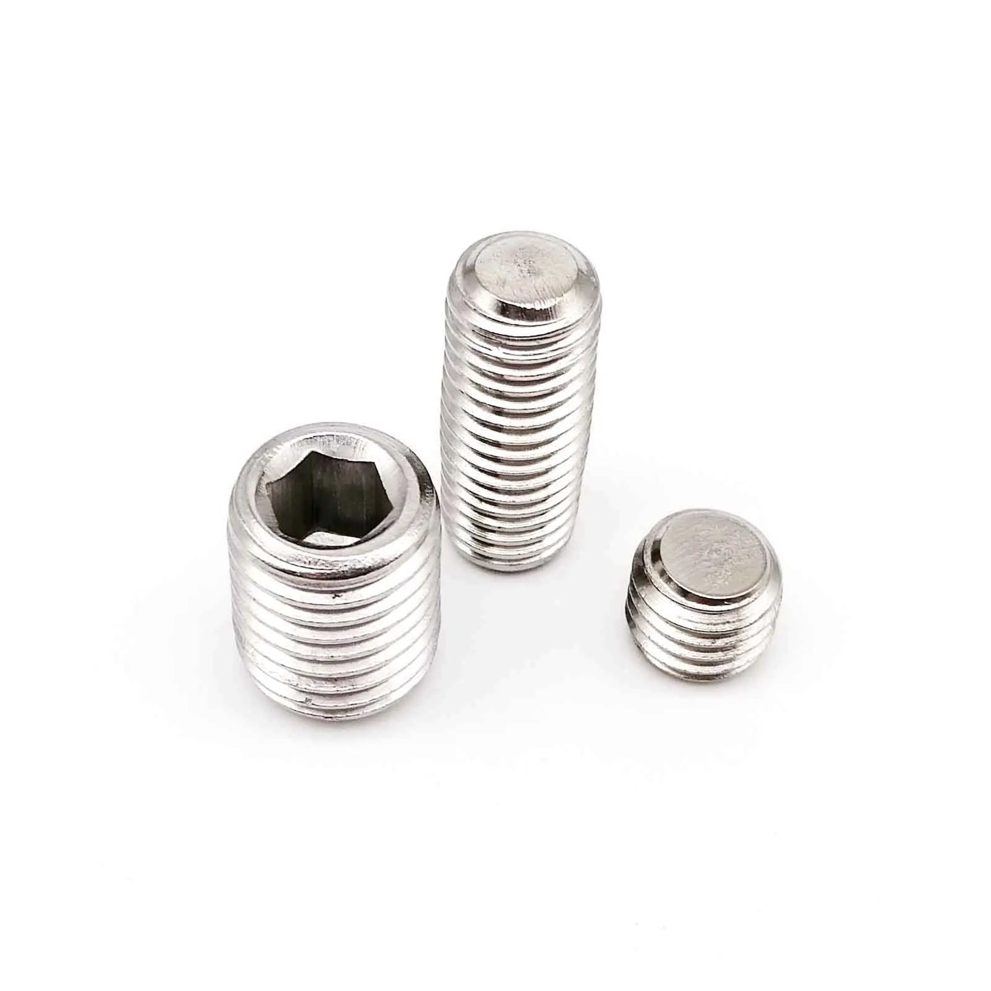 304_stainless_steel_Allen_hex_socket_flat_point_grub_bolt_DIN913_standard