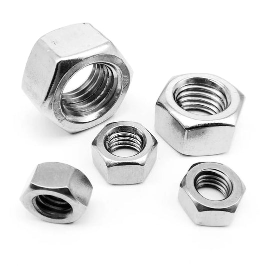 304 stainless steel hex nut UNC 2#–10# UNF 0#–10# coarse and fine thread, US standard