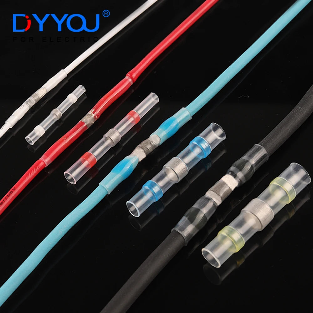 30pcs heat shrink tube solder ring terminal insulation, waterproof wiring terminal for wire docking and quick connection