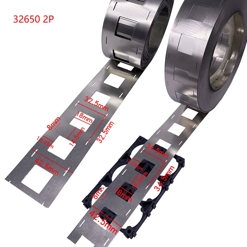 32650 battery nickel strip nickel plated connecting piece 2P 0.15mm thick