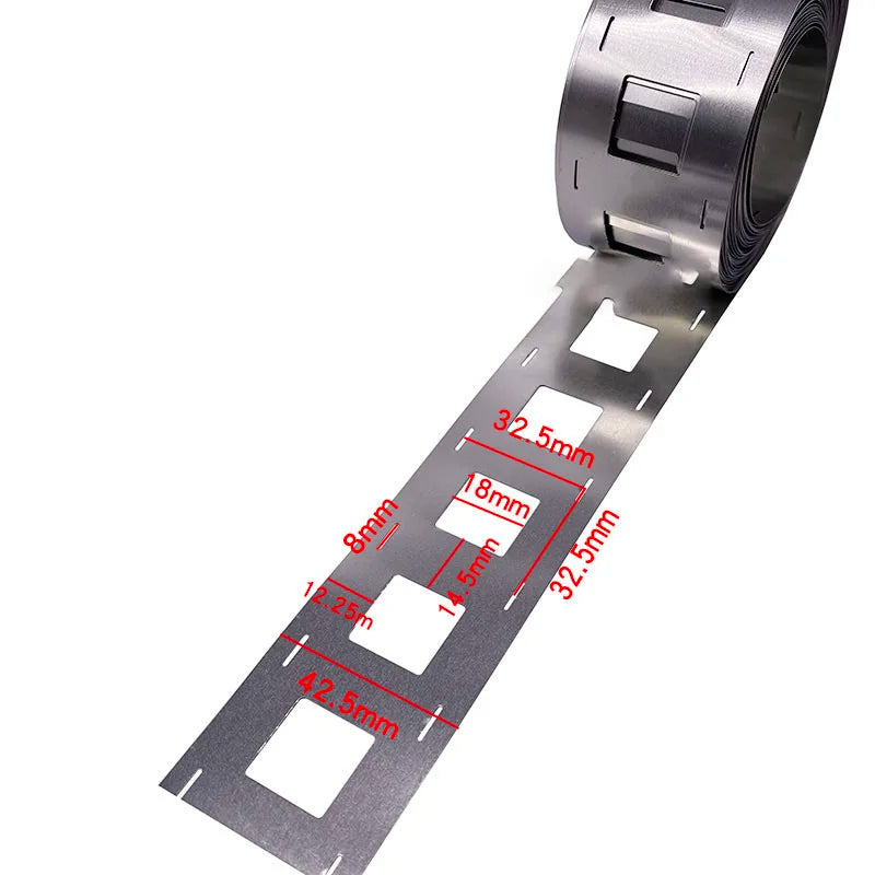 32650 battery nickel strip showing 32.5mm and 34.5mm width dimension