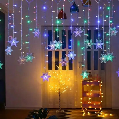 32M waterproof LED snowflake string lights for Christmas decoration