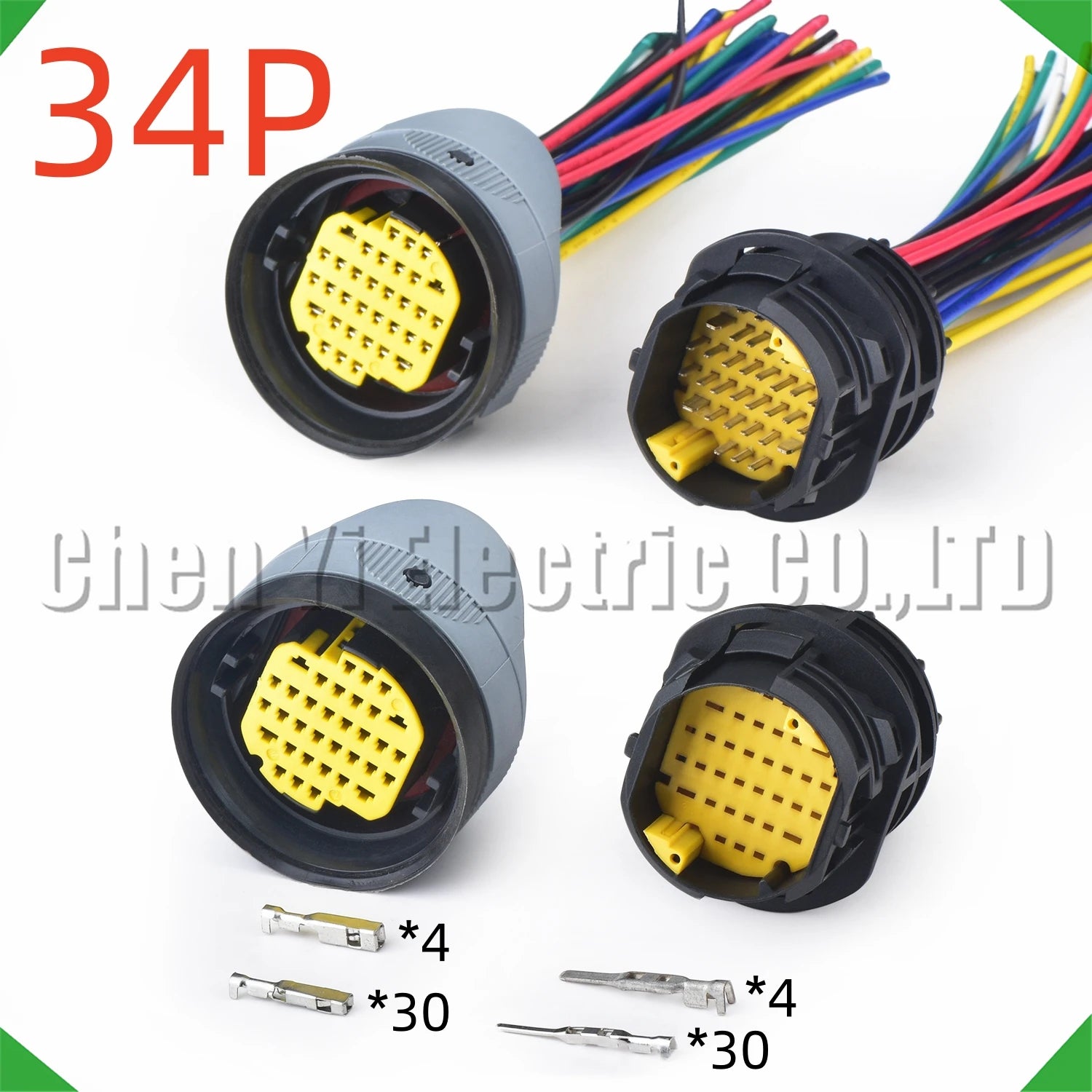 34 pin automotive door wire harness connector plug