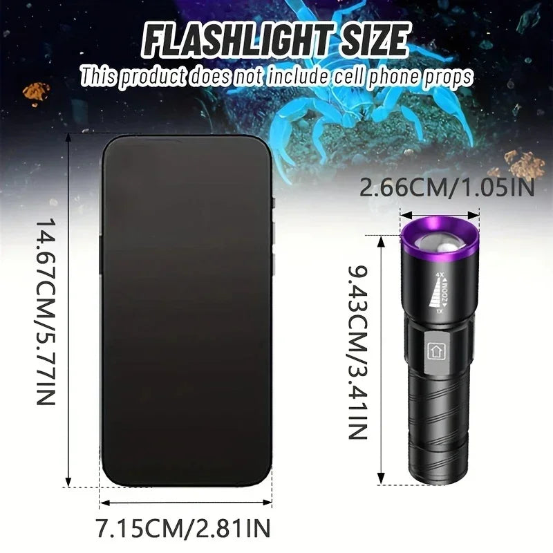 365nm ultraviolet torch for pet urine detection