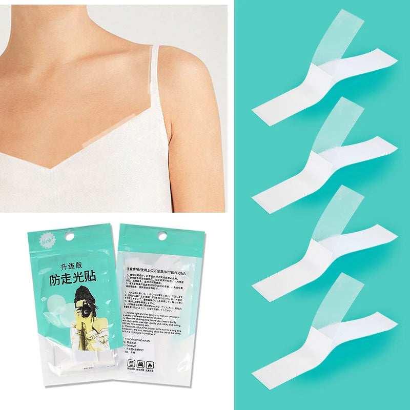 36Pcs anti-exposure adhesive stickers, clear double-sided tape for dress, body, and skin use