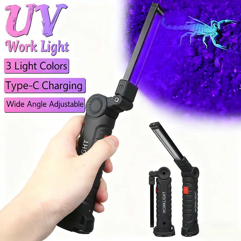 395nm UV flashlight rechargeable blacklight lamp