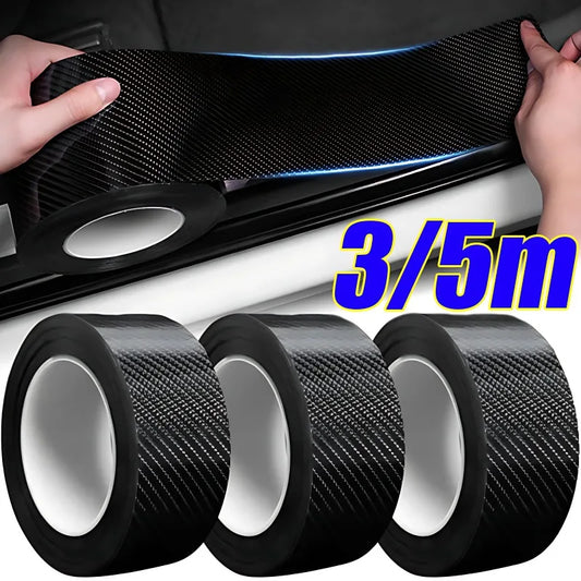 3D carbon fiber sticker car threshold protective film anti-scratch waterproof