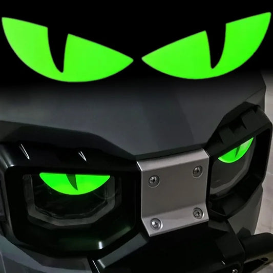 3D devil eye night sticker for motorcycle windshield