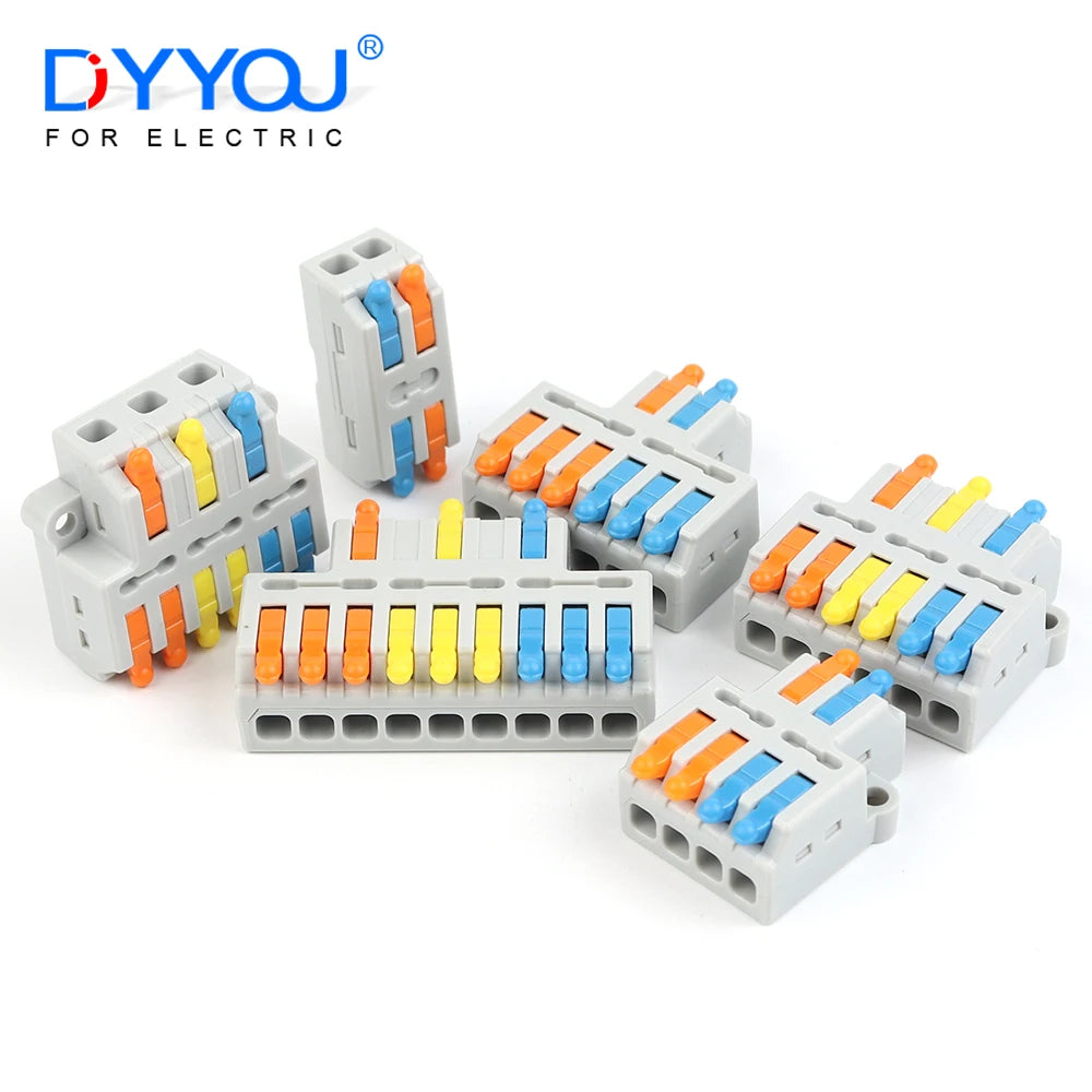 10PCS 3 in 9 out connector wiring terminal, quick PCT lamp wire connector for parallel wire junction box, one in multiple out splitter