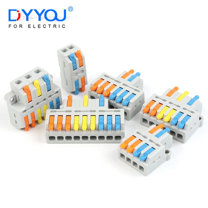 10PCS 3 in 9 out connector wiring terminal, quick PCT lamp wire connector for parallel wire junction box, one in multiple out splitter