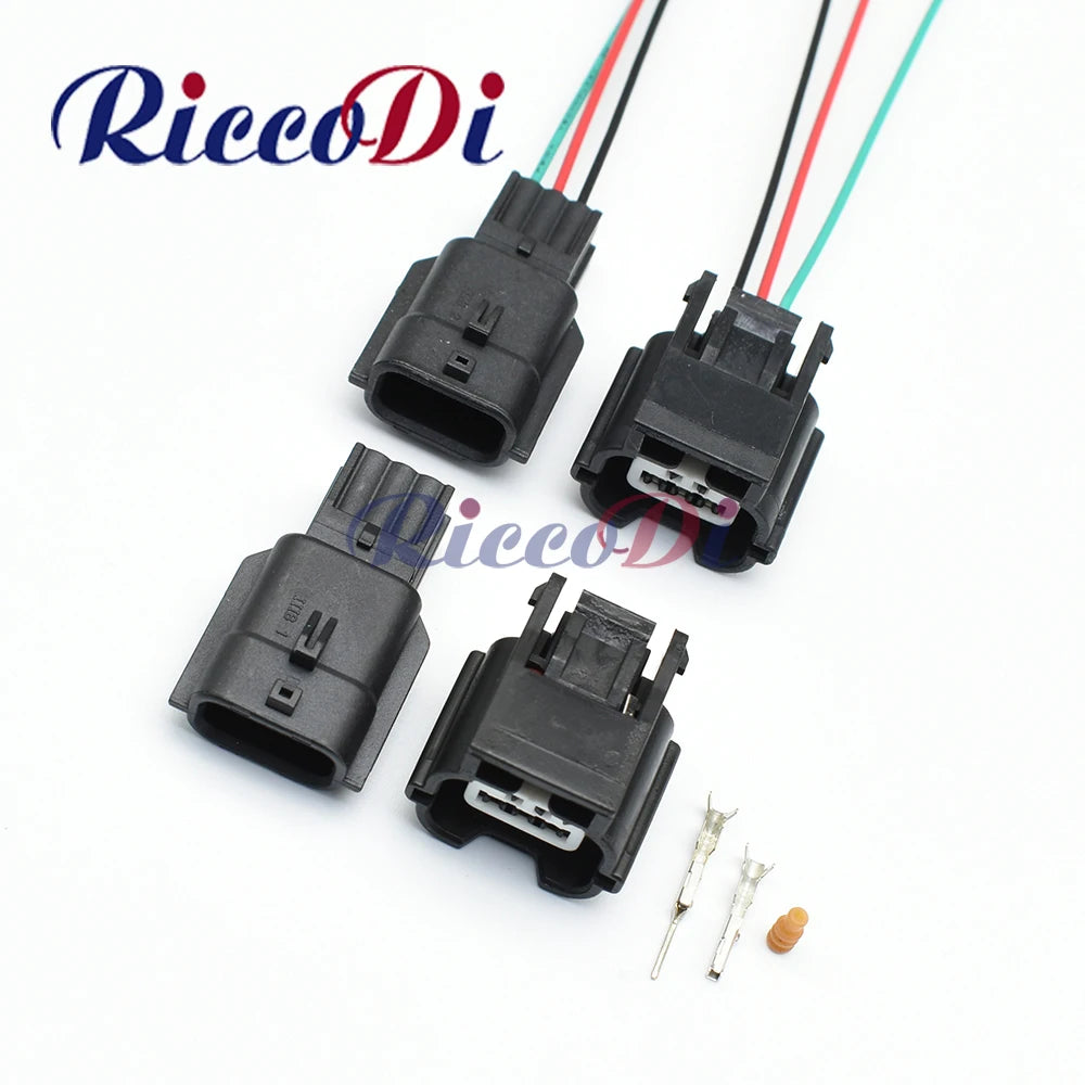 3-Pin sealed ABS sensor waterproof wire connector 7283-8852-30 7282-8852-30 full view showing male and female car socket