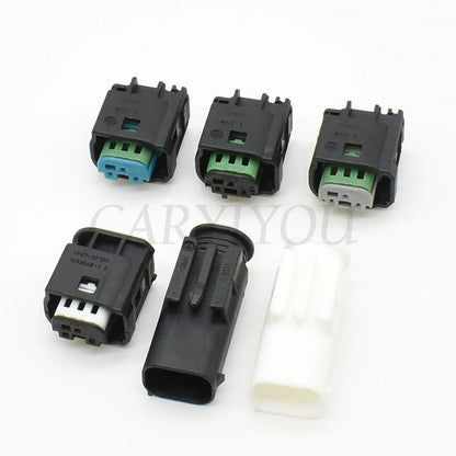 3-Pin AutoRadar sensor accelerator pedal connector with attached wire for automotive wiring harness