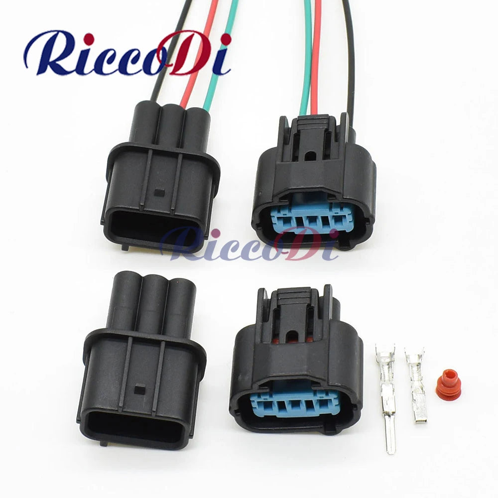 3-Pin automotive connector showing female and male plug for K-Series VSS vehicle speed sensor
