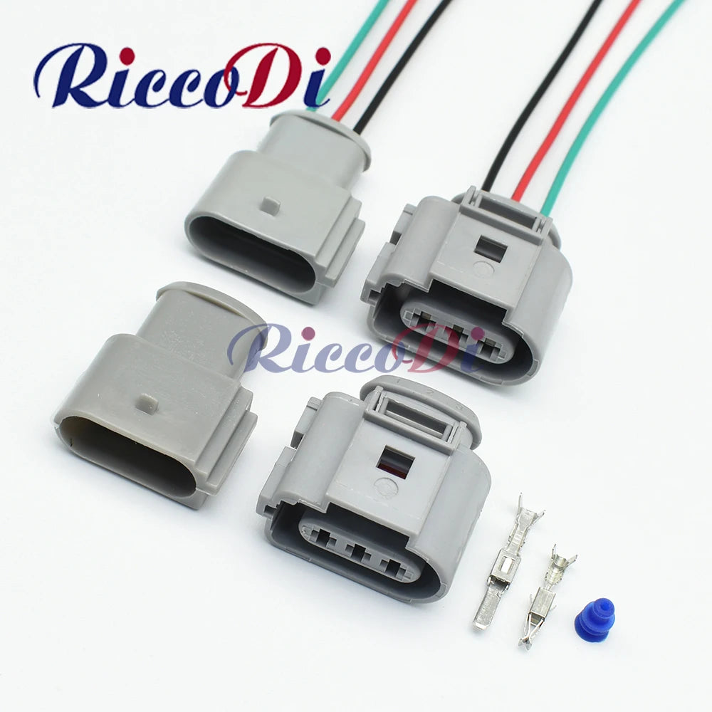 3-Pin 3.5mm automotive fog lamp and crankshaft sensor connector 1J09737236 1J0973723G full view for VW vehicles
