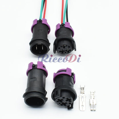 Detailed view of waterproof design for 3-Pin circular TE fog lamp connector