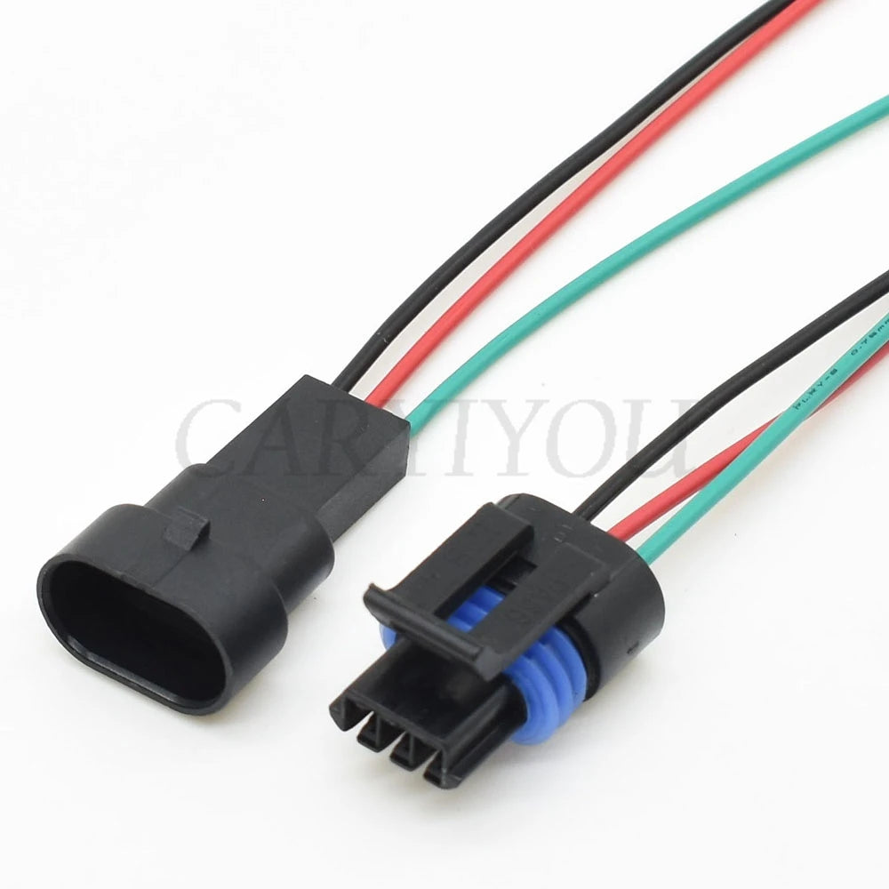 Locking mechanism of 3-Pin GM map sensor waterproof connector ensures stable wiring connection