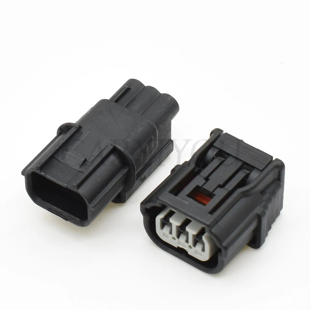 Detailed view of plastic housing and wiring of 3-Pin waterproof automotive ignition coil socket plug 6189-7037 6188-4775