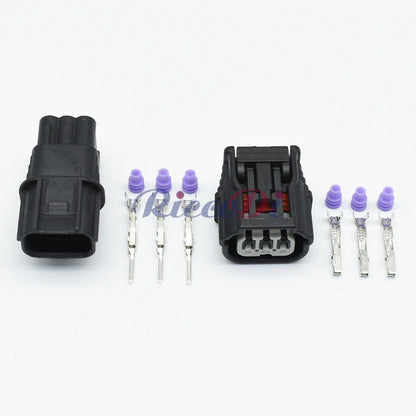 Close-up of 3-Pin terminals in waterproof automotive ignition coil socket plug 6189-7037 6188-4775