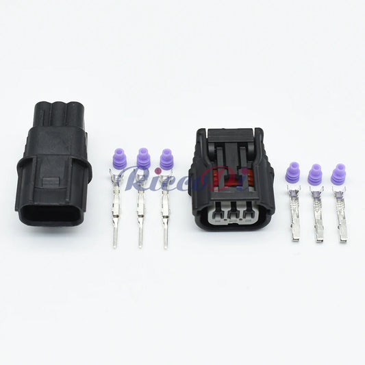 Close-up of 3-Pin terminals in waterproof automotive ignition coil socket plug 6189-7037 6188-4775
