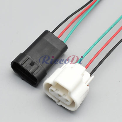3-Pin automotive connector installed in Toyota 1JZ 2JZ VSS Map Sensor showing secure wiring harness connection