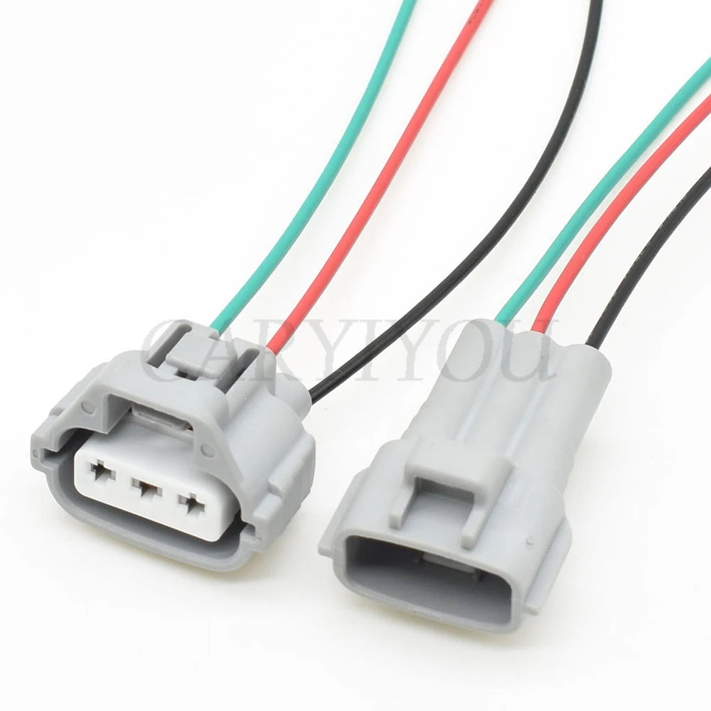 Sealed design of 3-pin turn signal headlight connector ensures reliable waterproof connections for vehicle lighting systems