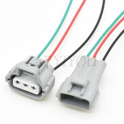 Sealed design of 3-pin turn signal headlight connector ensures reliable waterproof connections for vehicle lighting systems