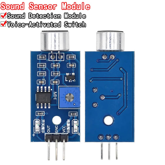 3-pin voice sound detection sensor module for Arduino, suitable for smart vehicles, robots, helicopters, airplanes, and DIY electronics projects