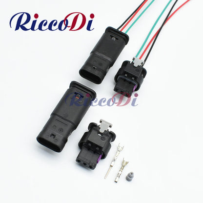 3-pin electronic automotive waterproof connector 1718653-1 4F0973703A 4F0973703 full view for VW Audi vehicles