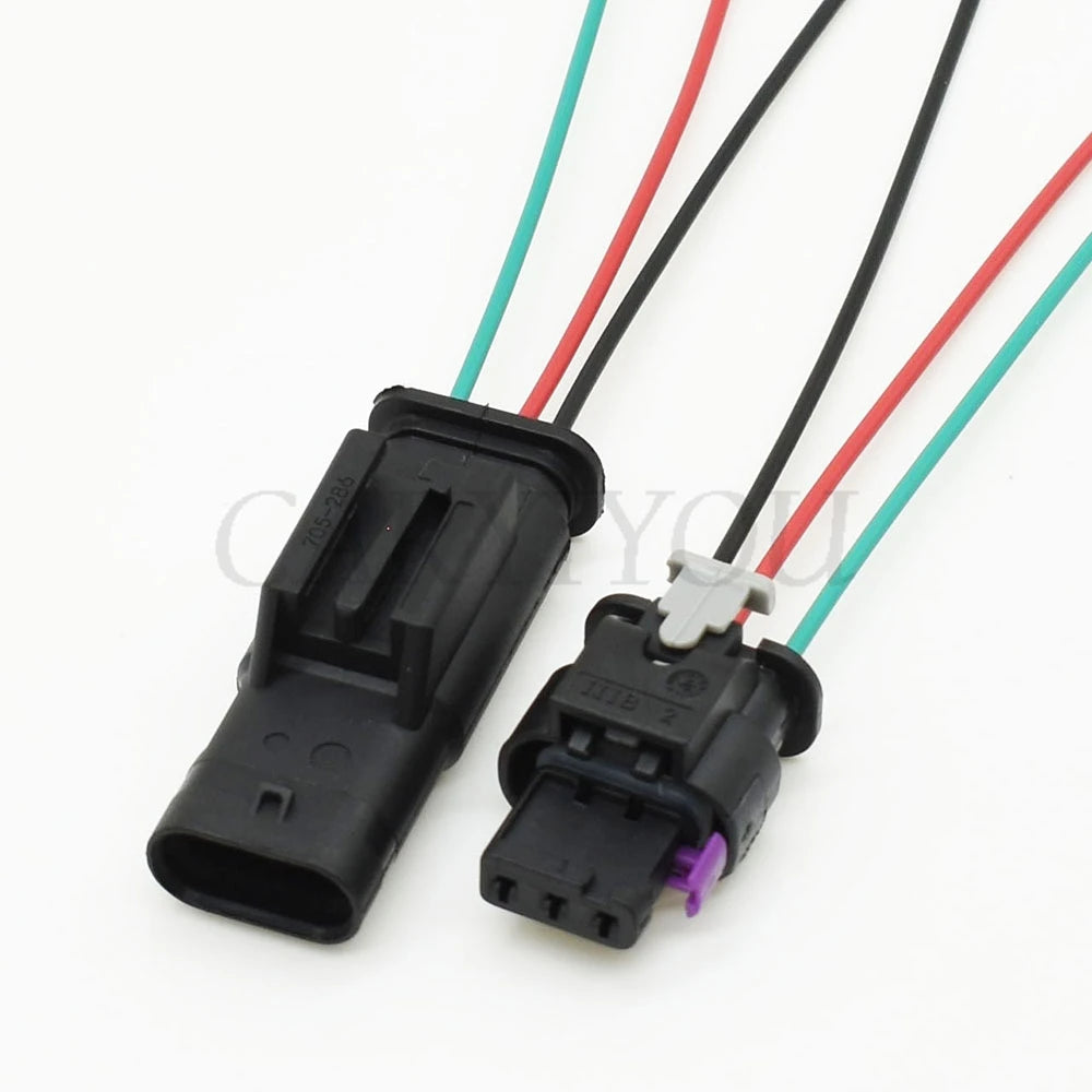 Waterproof sealing of 3-pin electronic automotive connector 1718653-1 4F0973703A 4F0973703 for reliable performance