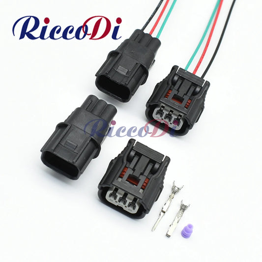 3-Pin waterproof automotive ignition coil socket plug 6189-7037 6188-4775 full view showing electrical connection
