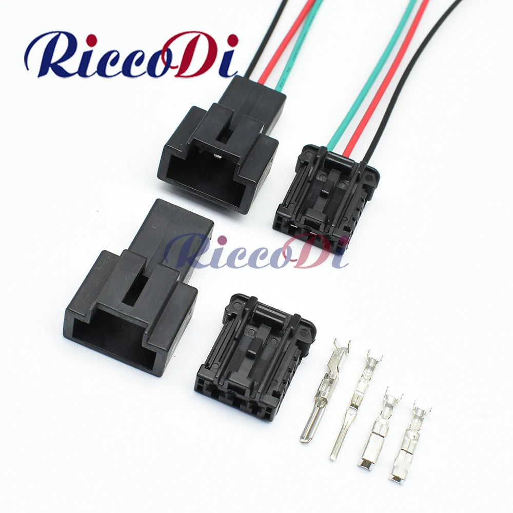 3 way unsealed automotive wiring harness connector socket with wire model 98821-1031