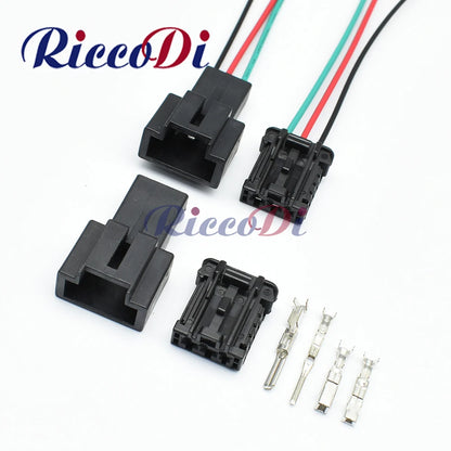 3 way unsealed automotive wiring harness connector socket with wire model 98821-1031