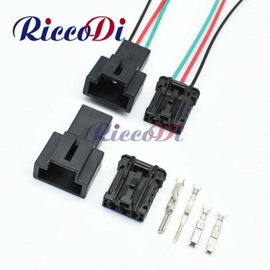 3 way unsealed automotive wiring harness connector socket with wire model 98821-1031