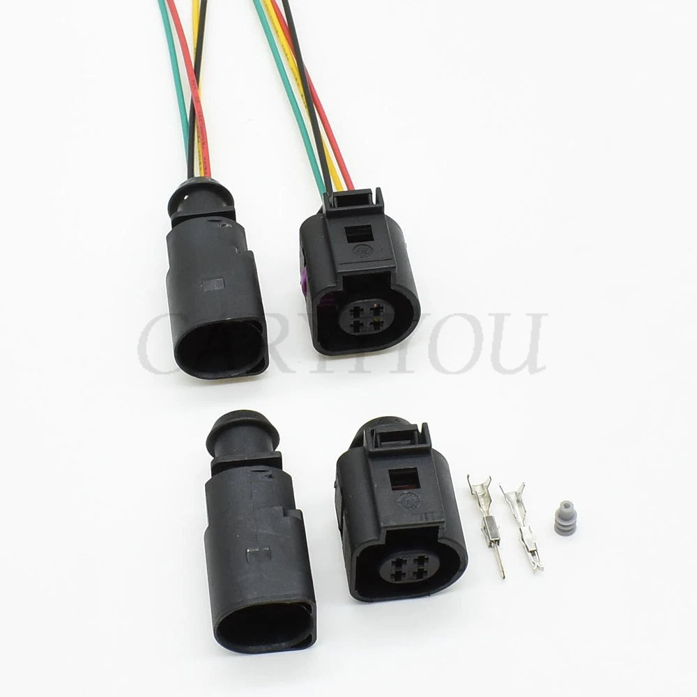 Plastic housing structure of 4 Hole male female 1.5mm water temperature sensor plug connector 4B0 973 812 4B0973812 4B0 973 712 for VW