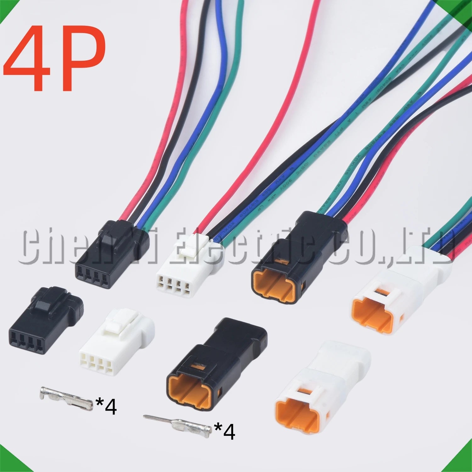 4 pin auto waterproof electronic connector, wire harness butt plug for 04R-JWPF-VSLE-S, 04T-JWPF-VSLE-S, JWPF-VSLE-D
