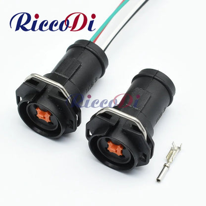 4 pin female round shape automotive connector DJ7049Q-1-21