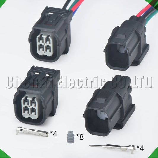 4 pin automotive oxygen sensor connector for front and rear wire harness
