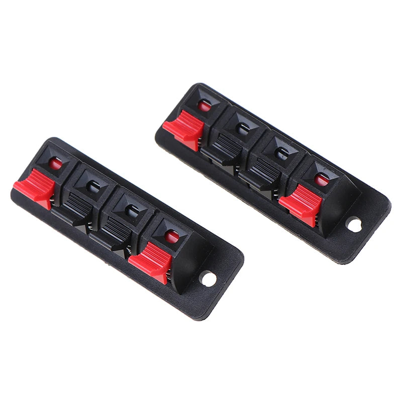 4 position spring terminal connector for speakers