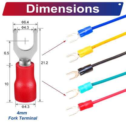 SV1.25-4.0mm Single-Headed Spade Terminal Insulated Cable 18AWG