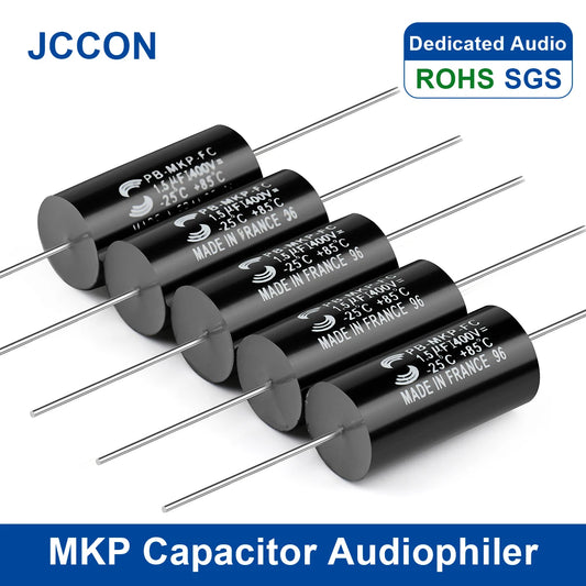 400V-630V MKP metal film audio capacitor, 1.5µF-4.7µF, ideal for HiFi and audiophile speaker circuits
