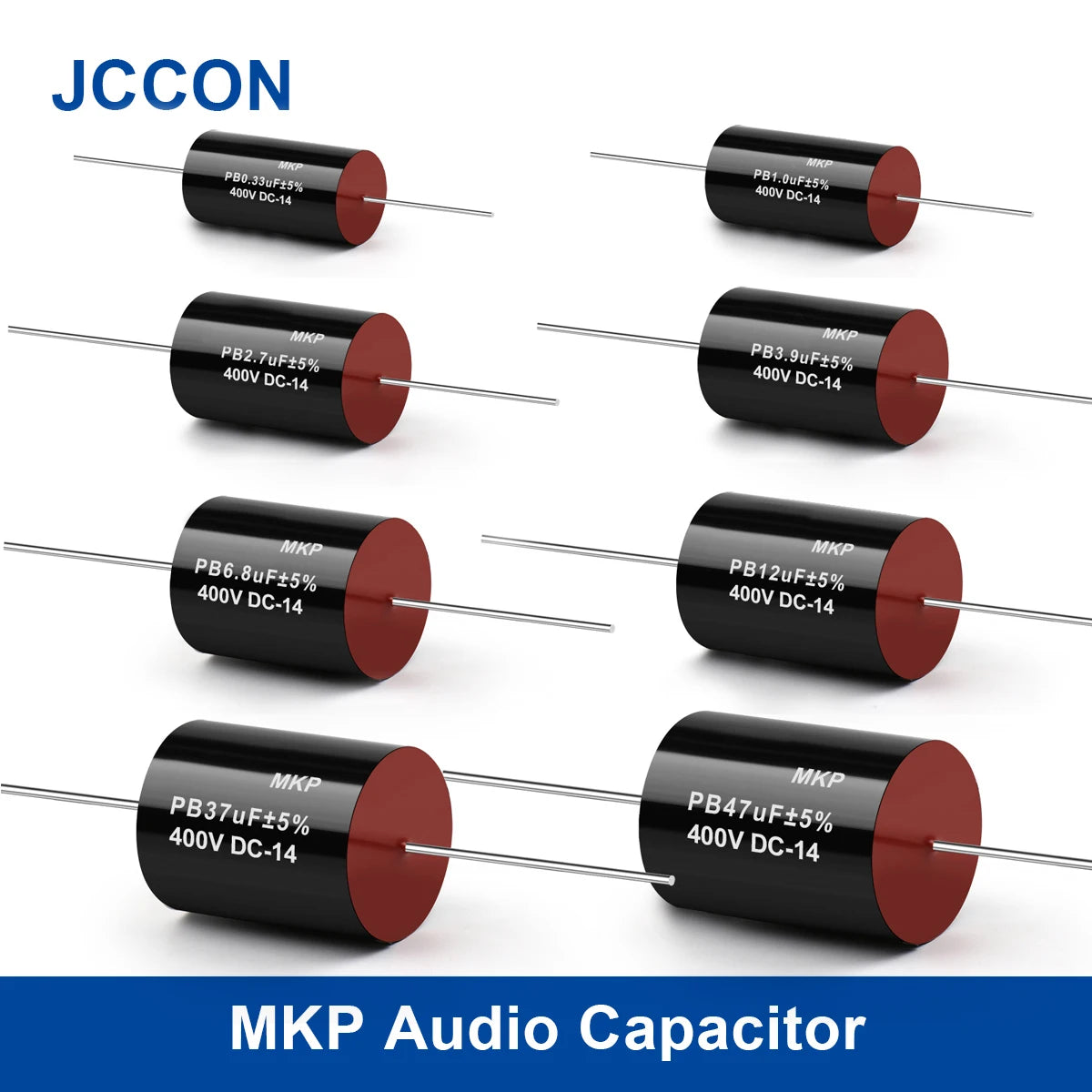 400V MKP audio capacitor, 0.1µF-47µF, ideal for HiFi frequency divider circuits and speaker audio applications
