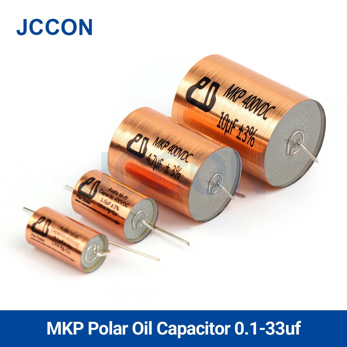 400V MKP metallized polypropylene film capacitor, 0.1µF-33µF, oil-immersed, ideal for tube amplifier crossover circuits